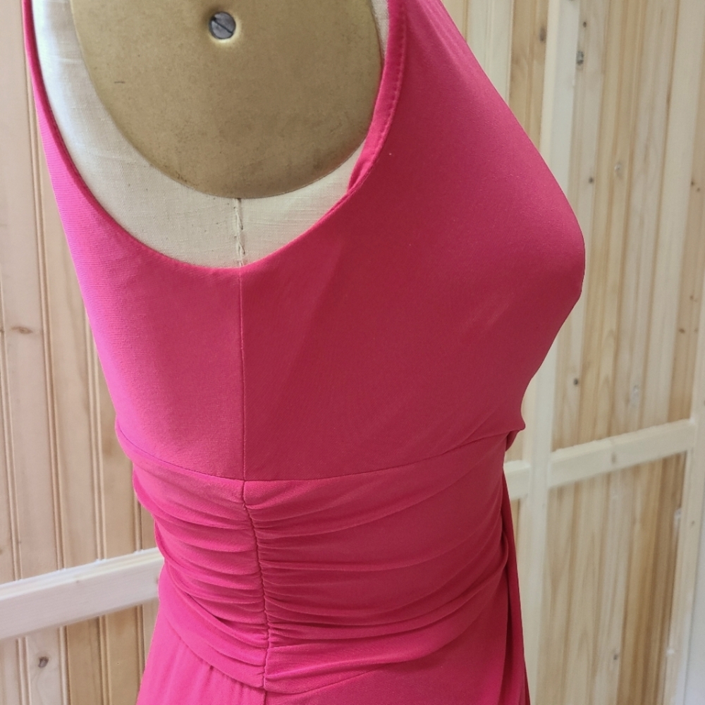 Chaps Beautiful Red Crossover Wrap Dress size Small - Picture 5 of 7